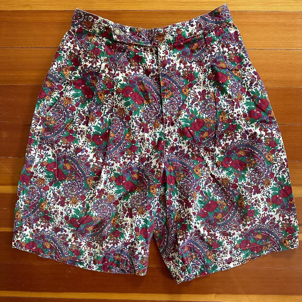 Vintage GAP Floral High-Waisted Cotton Shorts 11/12